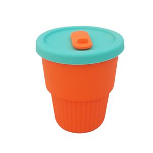 لیوان سفری سیلیکونی مدل colourful گنجاش 0.3 لیتر